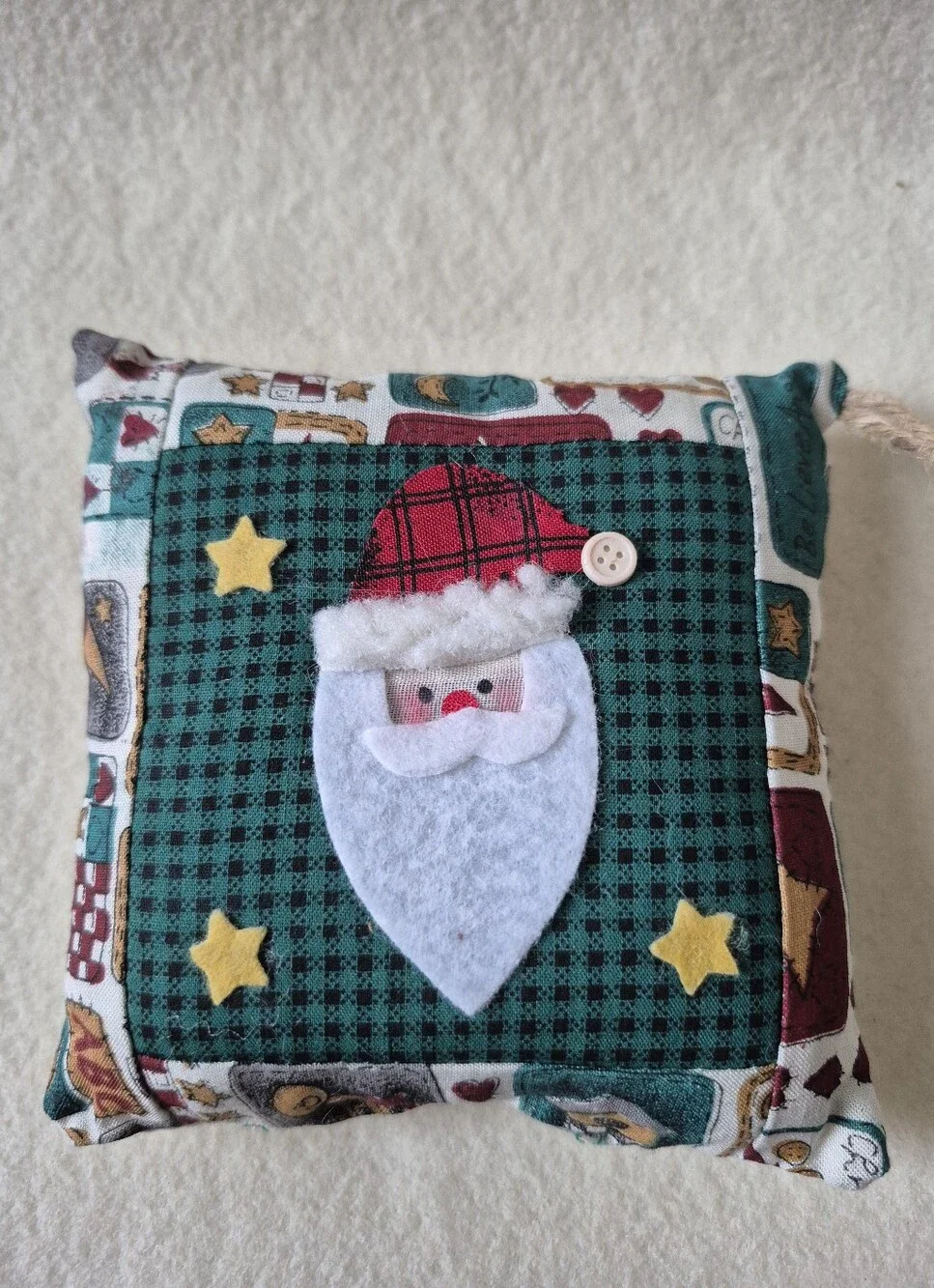 Lillian Vernon Country Pillow Christmas Ornaments-set of 7 100% Cotton